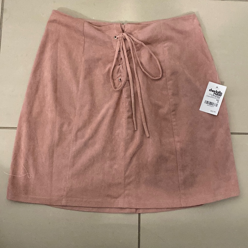 Suede skirt